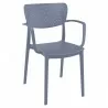 Compamia Loft Bistro Chair in Dark Gray - Angled - Compamia Loft Bistro Chair in Dark Gray - Angled