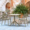 Compamia Loft Bistro Set 3 Piece with 27 inch Table Top in Taupe - Lifestyle