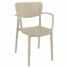 Compamia Loft Bistro Chair in Taupe - Angled - Compamia Loft Bistro Chair in Taupe - Angled