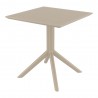 Compamia Loft Bistro 27 inch Table Top in Taupe - Angled