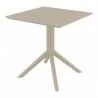 Compamia Loft Bistro 27 inch Table Top in Taupe - Angled - Compamia Loft Bistro 27 inch Table Top in Taupe - Angled