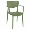 Compamia Loft Bistro Chair in Olive Green - Angled - Compamia Loft Bistro Chair in Olive Green - Angled