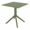 Compamia Loft Bistro 27 inch Table Top in Olive Green - Angled - Compamia Loft Bistro 27 inch Table Top in Olive Green - Angled