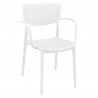 Compamia Loft Bistro Chair in White - Angled