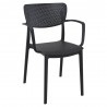 Compamia Loft Bistro Chair in Black - Angled