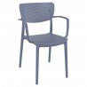 Compamia Loft Bistro Chair in Dark Gray - Angled