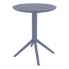 Compamia Loft Bistro Set 3 Piece with 24 inch Table Top in Dark Gray - Angled