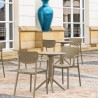 Compamia Loft Bistro Set 3 Piece with 24 inch Table Top in Taupe - Lifestyle