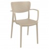 Compamia Loft Bistro Chair in Taupe - Angled