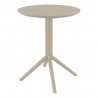 Compamia Loft Bistro Set 3 Piece with 24 inch Table Top in Taupe - Angled