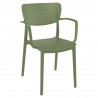 Compamia Loft Bistro Chair in Olive Green - Angled