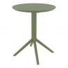 Compamia Loft Bistro Set 3 Piece with 24 inch Table Top in Olive Green - Angled