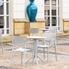 Compamia Loft Bistro Set 3 Piece with 24 inch Table Top in White - Lifestyle