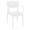 Compamia Loft Bistro Chair in White - Angled - Compamia Loft Bistro Chair in White - Angled