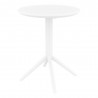 Compamia Loft Bistro Set 3 Piece with 24 inch Table Top in White - Angled