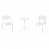 Compamia Loft Bistro Set 3 Piece with 24 inch Table Top in White