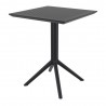 Lucy Outdoor Bistro Table - Black - Angled