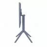 Lucy Outdoor Bistro Table - Dark Grey - Folded Side - Lucy Outdoor Bistro Table - Dark Grey - Folded Side