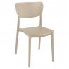 Lucy Outdoor Bistro Chair - Taupe - Angled