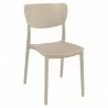 Lucy Outdoor Bistro Chair - Taupe - Angled - Lucy Outdoor Bistro Chair - Taupe - Angled