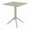 Lucy Outdoor Bistro Table - Taupe - Angled - Lucy Outdoor Bistro Table - Taupe - Angled