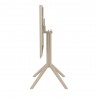 Lucy Outdoor Bistro Table - Taupe - Folded Side