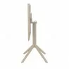 Lucy Outdoor Bistro Table - Taupe - Folded Side - Lucy Outdoor Bistro Table - Taupe - Folded Side