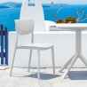 Lucy Outdoor Bistro Set 3 Piece with 24 inch Table Top White - Close-up