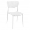 Lucy Outdoor Bistro Chair - White - Angled