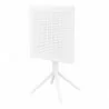 Lucy Outdoor Bistro Table - White - Folded - Angled - Lucy Outdoor Bistro Table - White - Folded - Angled