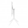Lucy Outdoor Bistro Table - White - Folded Side