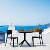 Lucy Outdoor Bistro Set 3 Piece with 27 inch Table Top Black - Lifestyle