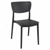 Lucy Outdoor Bistro Chair - Black - Angled - Lucy Outdoor Bistro Chair - Black - Angled