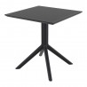 Lucy Outdoor Bistro Table - Black - Angled