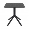 Lucy Outdoor Bistro Table - Black - Front