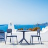 Lucy Outdoor Bistro Set 3 Piece with 27 inch Table Top Dark Gray - Lifestyle