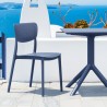 Lucy Outdoor Bistro Set 3 Piece with 27 inch Table Top Dark Gray - Lifestyle Close-up