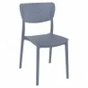 Lucy Outdoor Bistro Chair - Dark Gray - Angled - Lucy Outdoor Bistro Chair - Dark Gray - Angled