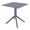 Lucy Outdoor Bistro Table - Dark Gray - Angled