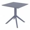 Lucy Outdoor Bistro Table - Dark Gray - Angled - Lucy Outdoor Bistro Table - Dark Gray - Angled