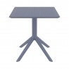 Lucy Outdoor Bistro Table - Dark Gray - Front