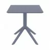 Lucy Outdoor Bistro Table - Dark Gray - Front - Lucy Outdoor Bistro Table - Dark Gray - Front