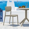 Lucy Outdoor Bistro Set 3 Piece with 27 inch Table Top Taupe - Lifestyle Close-up