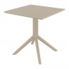 Lucy Outdoor Bistro Table - Taupe - Angled