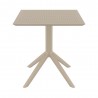 Lucy Outdoor Bistro Table - Taupe - Front