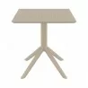 Lucy Outdoor Bistro Table - Taupe - Front - Lucy Outdoor Bistro Table - Taupe - Front