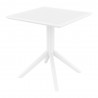 Lucy Outdoor Bistro Table - White - Angled