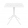 Lucy Outdoor Bistro Table - White - Front