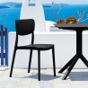 Lucy Outdoor Bistro Set 3 Piece with 31 inch Table Black - Lifestyle 2