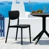 Lucy Outdoor Bistro Set 3 Piece with 31 inch Table Black - Lifestyle 2 - Lucy Outdoor Bistro Set 3 Piece with 31 inch Table Black - Lifestyle 2